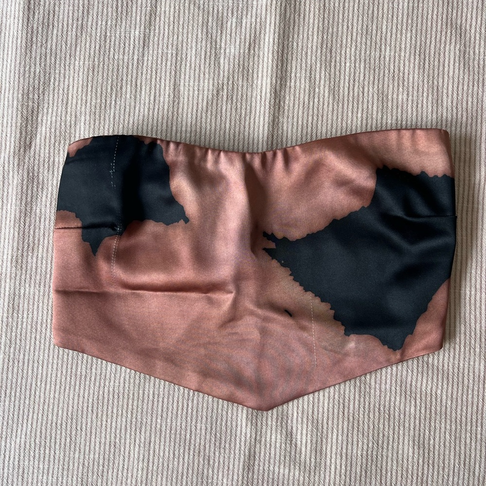 Tiger Mist Silky Crop Top with Sexy Back